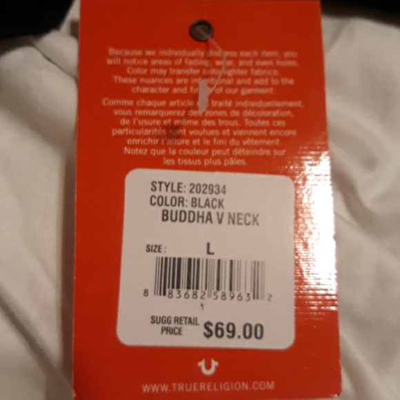 True Religion V neck shirt - Picture 4 of 4